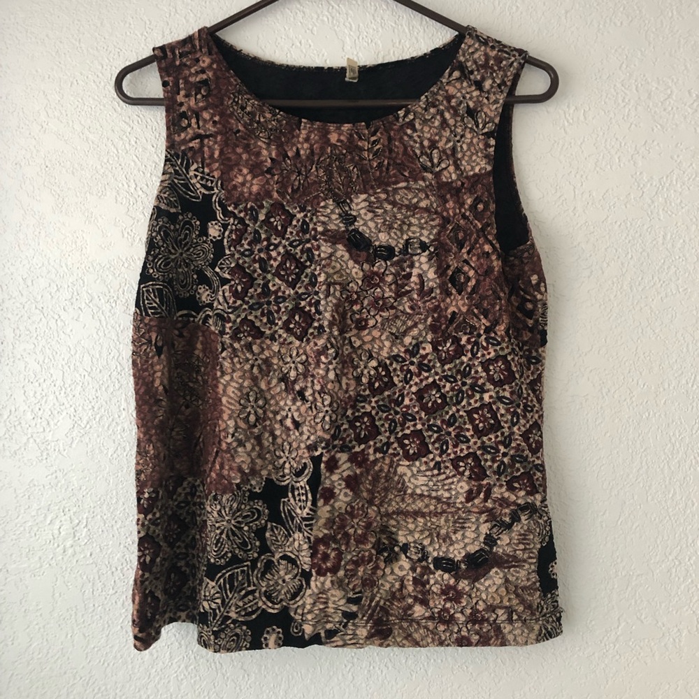 COPY - Vintage white stag tank top. Light weight, size small, 4/6. Patchwork mu…